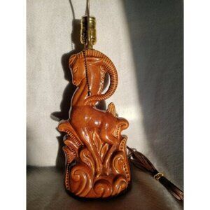 Vintage Ceramic Gazelle Lamp 1950s MCM Art Pottery Royal Haeger Style